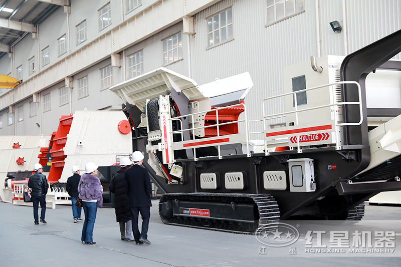 建筑廢料粉碎機客戶考察