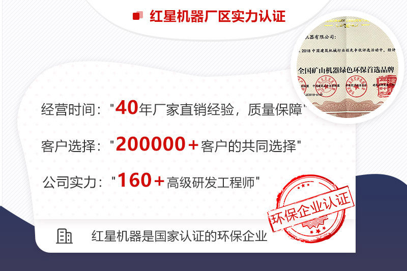 紅星是國家認證的環(huán)保型機制砂設備企業(yè)，可助您順利投產(chǎn)