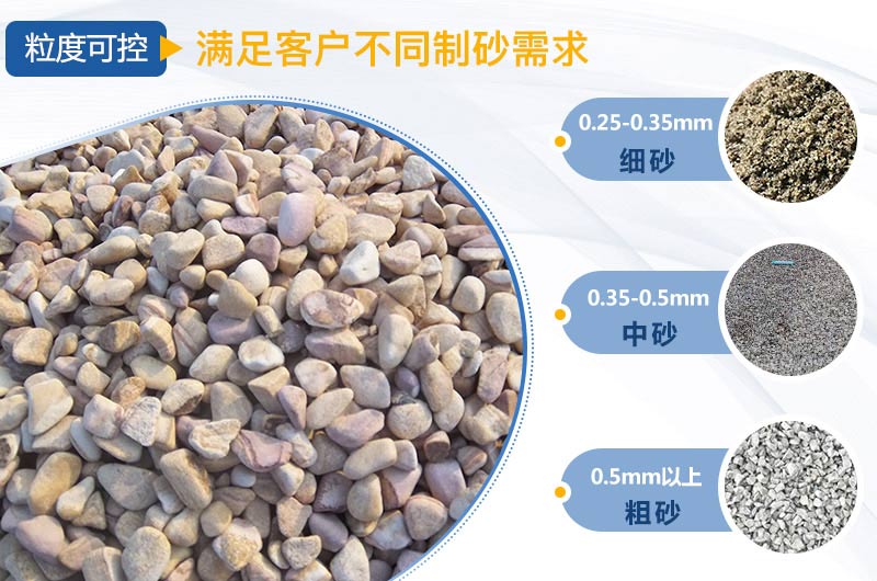 制砂機(jī)成品粒度可調(diào)，滿足各種領(lǐng)域需求